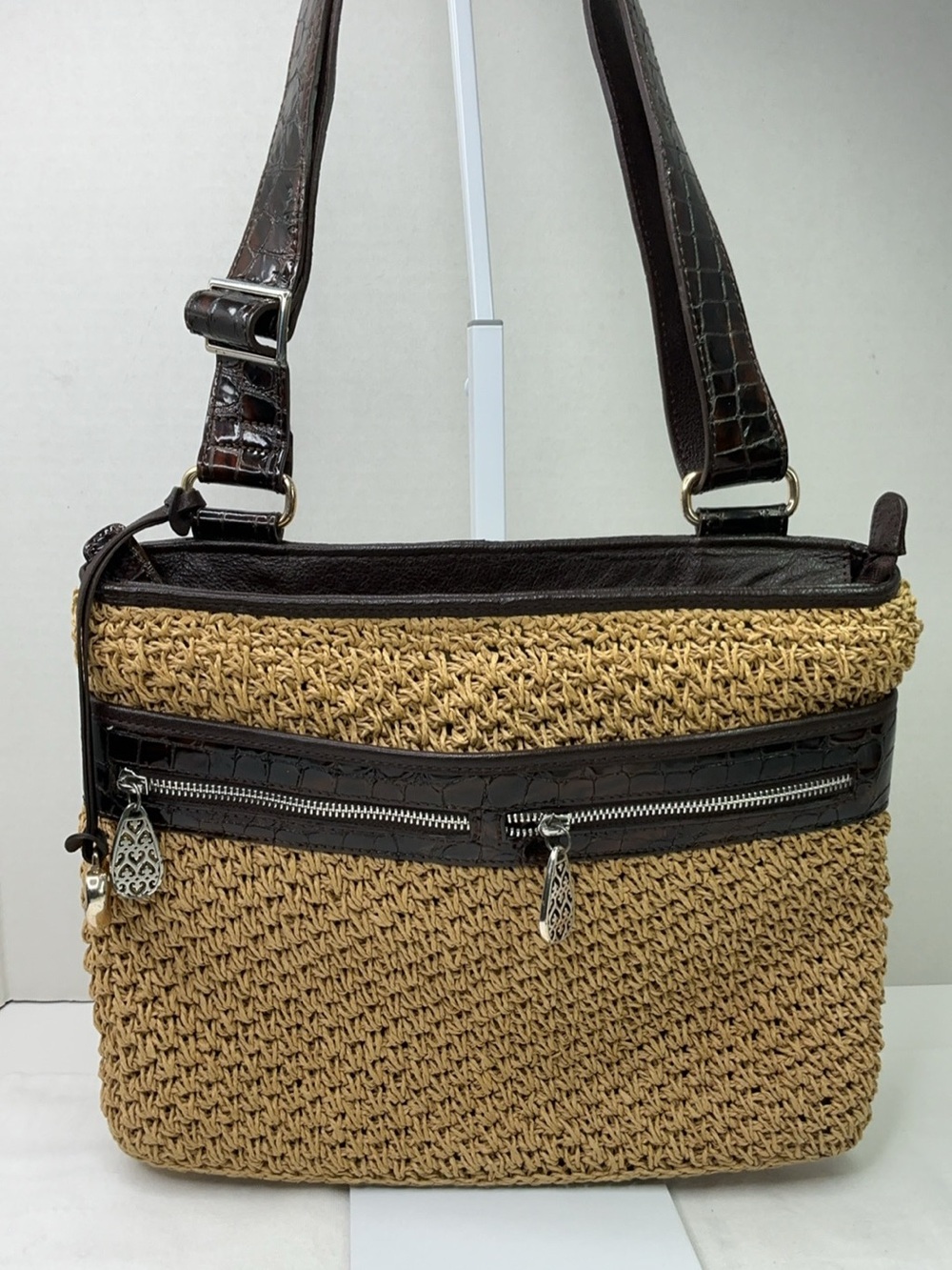 Brighton straw shoulder bag.